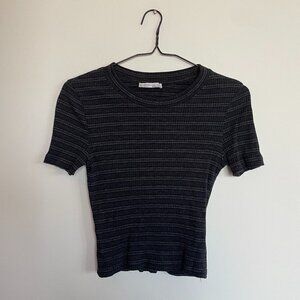 zara cotton soft rib tee